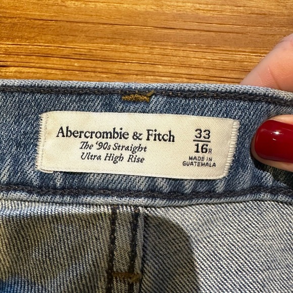Abercrombie Fitch Womens NWT 90s Ultra High Rise Wide Leg Jean Criss Cross Waist - Picture 7 of 15